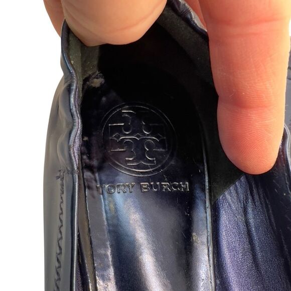 Blue Tory Burch Patent Reva Ballet flats 7 - Picture 12 of 16